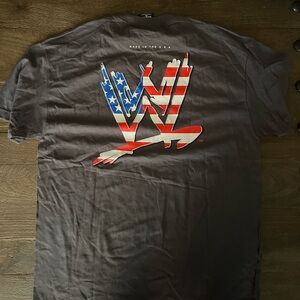 WWE Charcoal T-Shirt with American Flag Logo